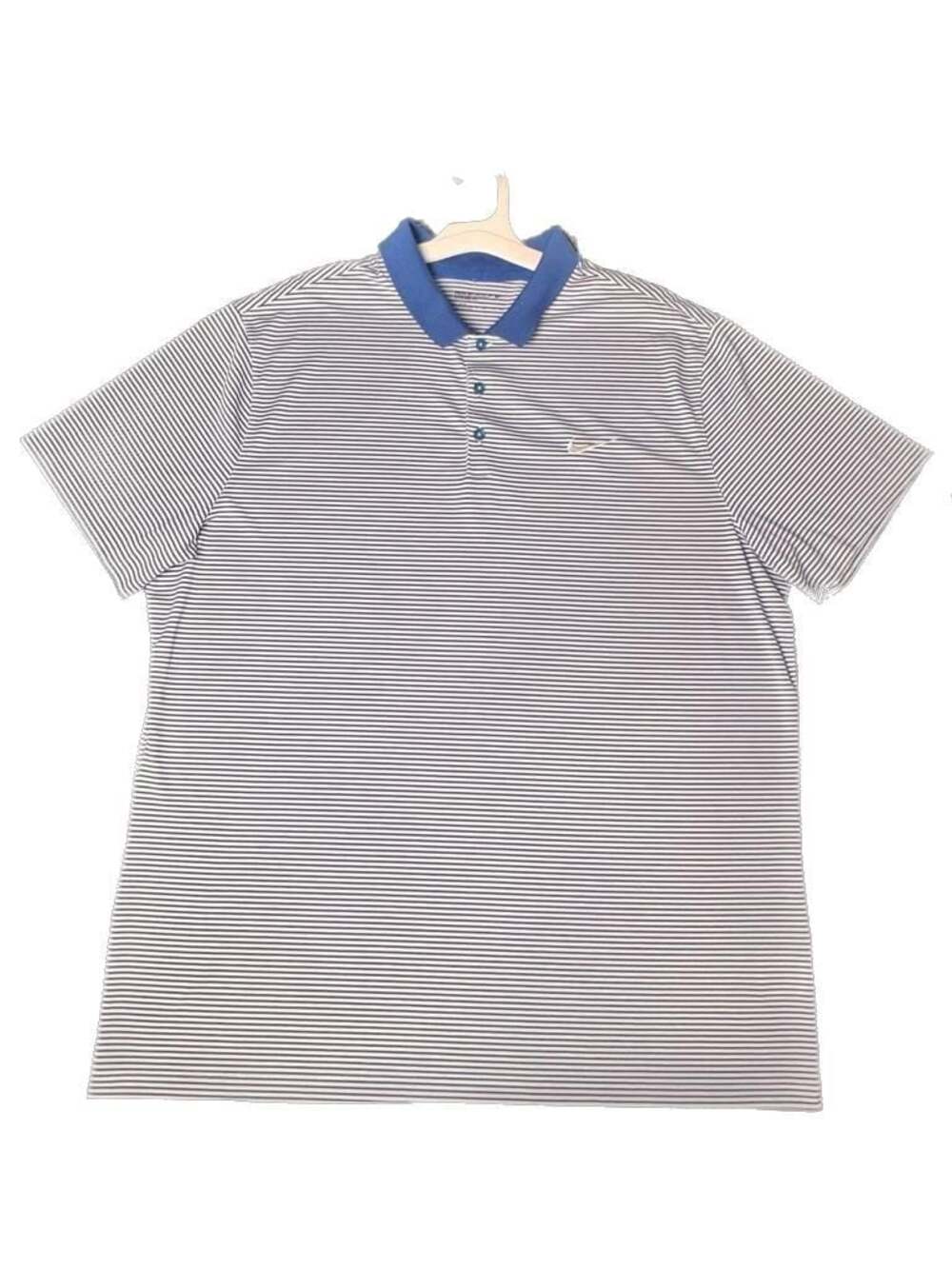 Nike Golf Dri-Fit Standard Fit Blue and White Striped Polo Shirt Size XXL